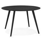 Table de cuisine ronde 'amy' noire