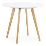 Table de cuisine ronde 'midy' blanche style scandinave Table de cuisine ronde 'midy' blanche style scandinave