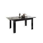 Table extensible 137x90 miro laqué gris brillant Table extensible 137x90 miro laqué gris brillant