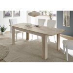 Table extensible 140cm rustica décor chêne samoa avec rallonge Table extensible 140cm rustica décor chêne samoa avec rallonge