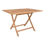Table de jardin en teck oviedo rectangle 120x80 cm beige