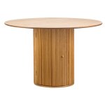Table a manger 6 personnes ronde bois marron Table a manger 6 personnes ronde bois marron