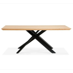Table � manger pi�tement en m�tal noir potz beige