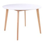 Table  manger plateau rond en bois vojens