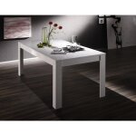 Table salle  manger eos laqu blanc brillant