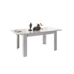 Table salle  manger extensible amalfi laqu blanc brillant