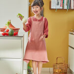 Tablier de cuisine pour enfant en coton mykid rose