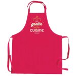 Tablier de cuisine peps recylé le gratin avec poche rose 90 x 72 Tablier de cuisine peps recylé le gratin avec poche rose 90 x 72