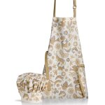 Tablier de cuisine et toque en coton bio pandi naturel 52 x 63