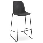 Tabouret de bar 'ektor' gris fonc en tissu empilable