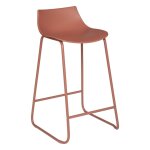 Tabouret de bar otac, mtal, rose terracotta