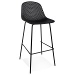 Tabouret de bar perfor 'loki' noir intrieur et extrieur