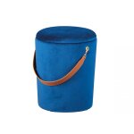 Tabouret coffre bleu tchai