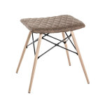 Tabouret simili cuir marron clair