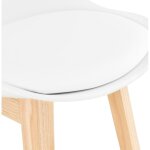 Tabouret snack mi - hauteur 'camila mini' blanc style scandinave
