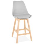 Tabouret snack mi - hauteur 'camila mini' gris style scandinave