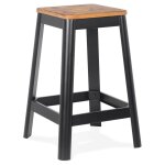 Tabouret snack mi - hauteur 'lidya mini' noir style industriel