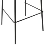 Tabouret snack mi - hauteur 'spark mini' en velours moutarde et pieds en mtal noir