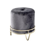 Tabouret en velour gris Tabouret en velour gris