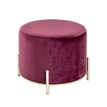 Tabouret en velours rouge