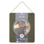 Taie d'oreiller 65x65 en lin 100% vert kaki