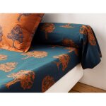 Taie d'oreiller arbres becquet cr�ation bleu canard