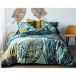 Taie d'oreiller bluebell bleu en coton