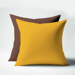 Taie d'oreiller coton tertio ; - chocolat / curry