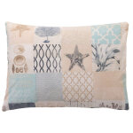 Taie d'oreiller en coton ocean waves beige