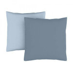 Taie d'oreiller coton tertio ; - bleu glacier / bleu orage