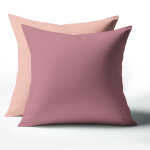 Taie d'oreiller coton tertio ; - vieux rose / rose blush