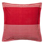 Taie d'oreiller coton toboggan - rouge