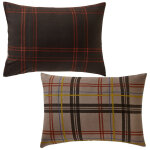 Taie d'oreiller en flanelle kilt - orange