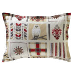 Taie d'oreiller flanelle motifs carreaux imprim�s scarlette - rouge