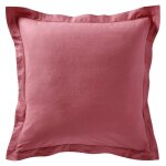 Taie d'oreiller flanelle uni - rose framboise