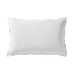 Taie d'oreiller métis jacquard 70% coton - 30% lin gramines blanc Taie d'oreiller métis jacquard 70% coton - 30% lin gramines blanc