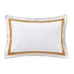 Taie d'oreiller percale de coton mercerisée egerie ambre Taie d'oreiller percale de coton mercerisée egerie ambre