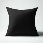Taie d'oreiller ou de traversin en percale de coton tertio ; - noir Taie d'oreiller ou de traversin en percale de coton tertio ; - noir