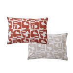 Taie d'oreiller percale craft terra cota