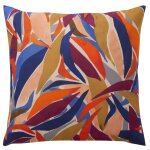 Taie d'oreiller pia percale motif feuillage multicolore Taie d'oreiller pia percale motif feuillage multicolore