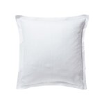 Taie d'oreiller rversible blanc en satin de coton