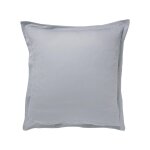 Taie d'oreiller r�versible gris en satin de coton