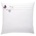 Taie d'oreiller sac brod�e en coton percale dr. lorenza - blanc