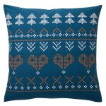 Taie d'oreiller sac carre recit d'hiver bleu