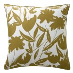 Taie d'oreiller sac, motif tulipes et rayures martika jaune ocre