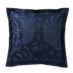 Taie d'oreiller, taie de traversin en satin de coton palmyre bleu nuit