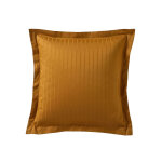 Taie d'oreiller satin jacquard divine ambre
