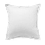 Taie d'oreiller satin raye / uni - blanc