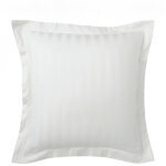 Taie d'oreiller ou de traversin satin de coton 2 faces uni / ray tertio ; - blanc