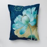 Taie d'oreiller ou de traversin coton heron - bleu